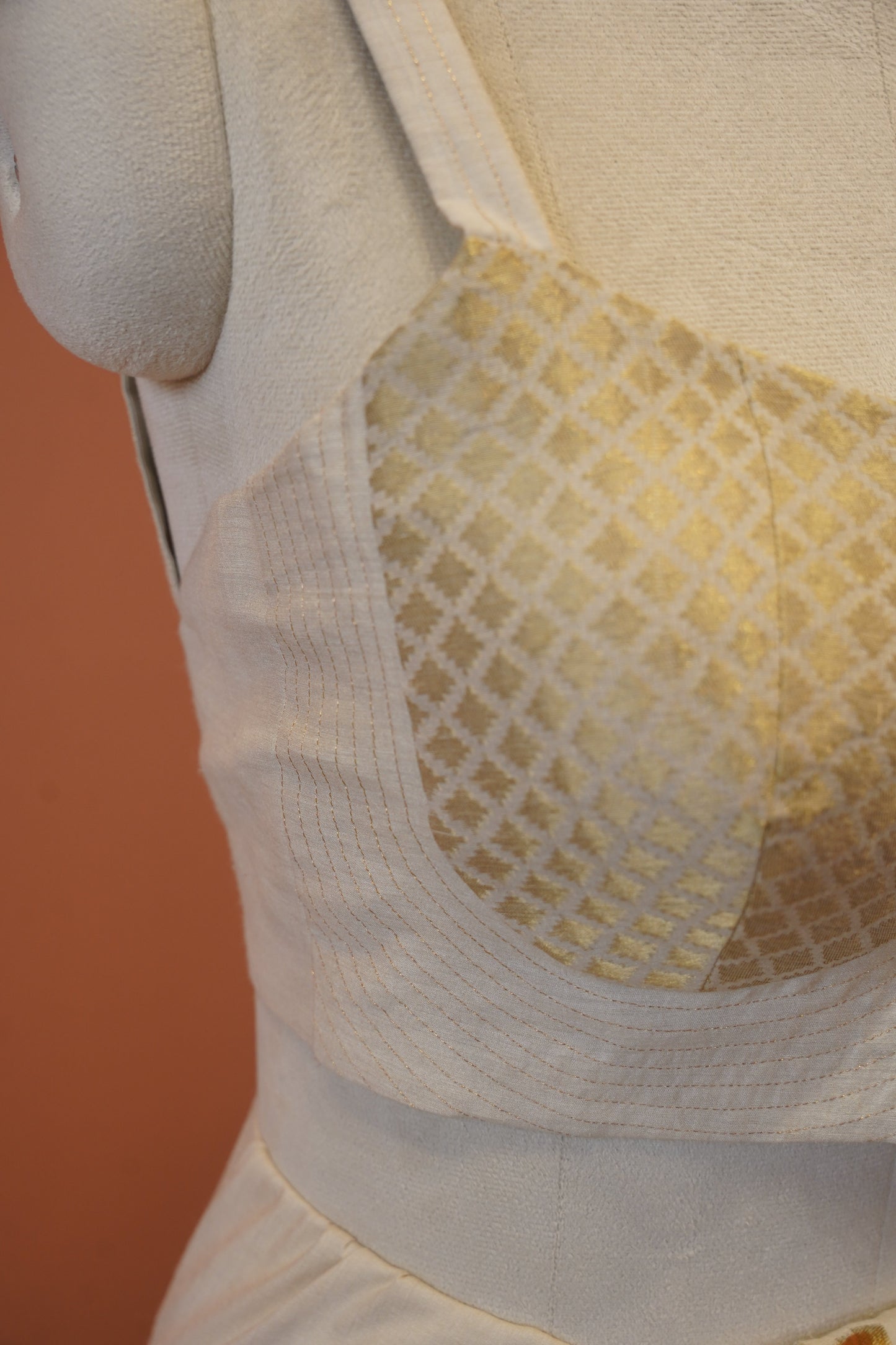 Ivory Banarasi Blouse