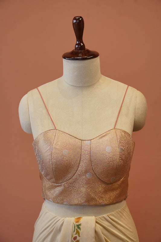 Champagne Bustier Blouse