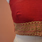 Red silk lace Blouse