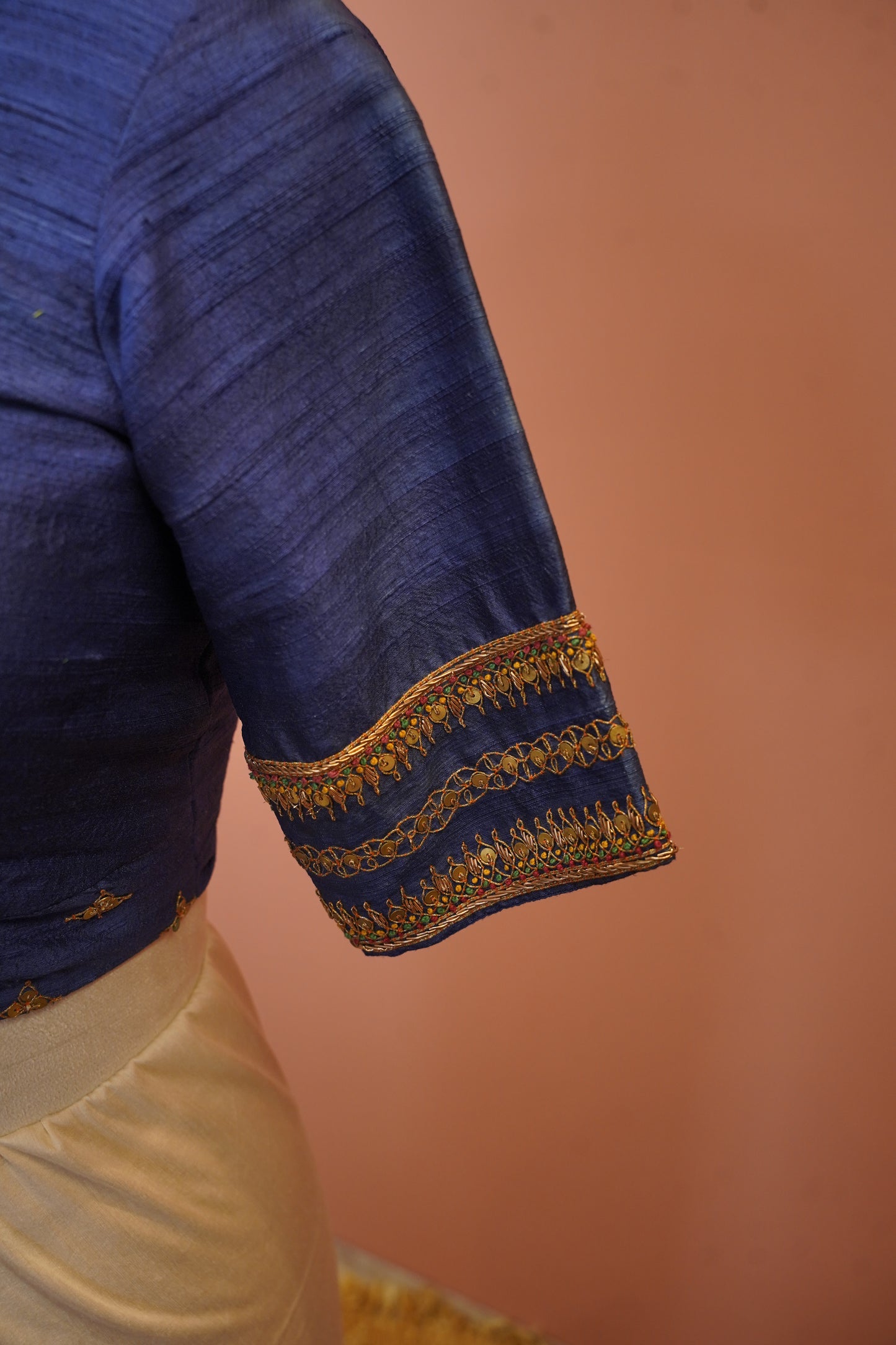 Blue Silk Blouse
