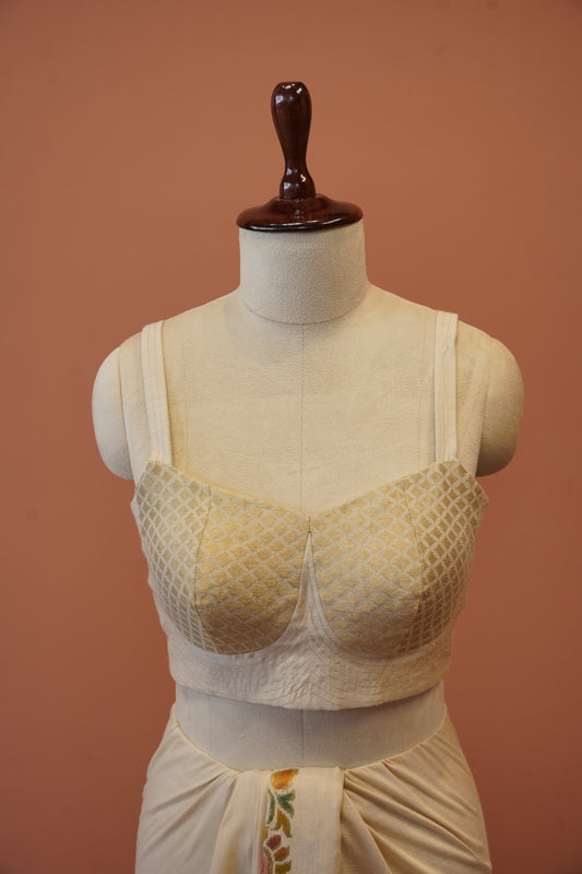 Ivory Banarasi Blouse