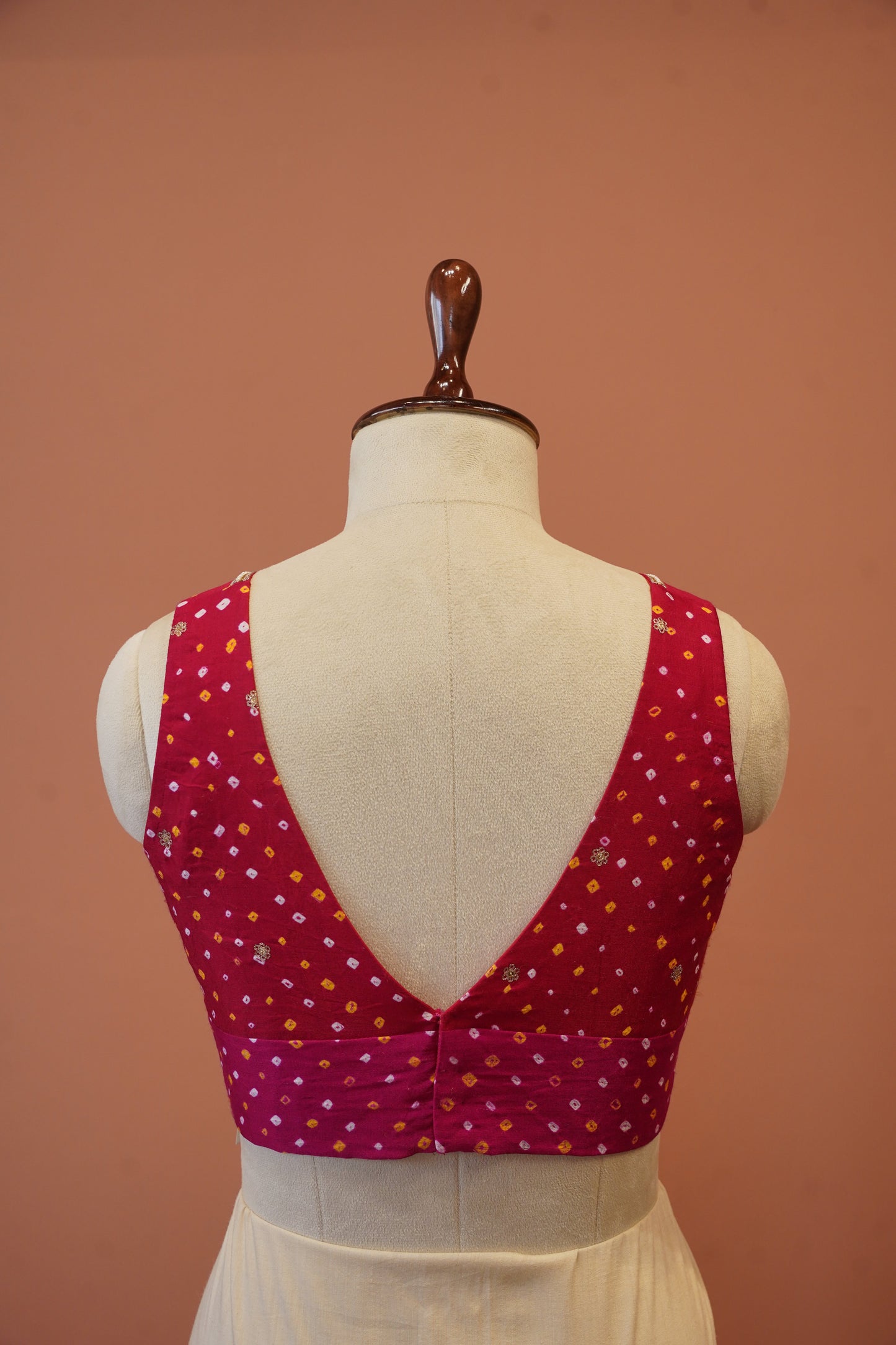 Gulnaar Bandhej V-neck Blouse