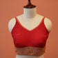 Red silk lace Blouse