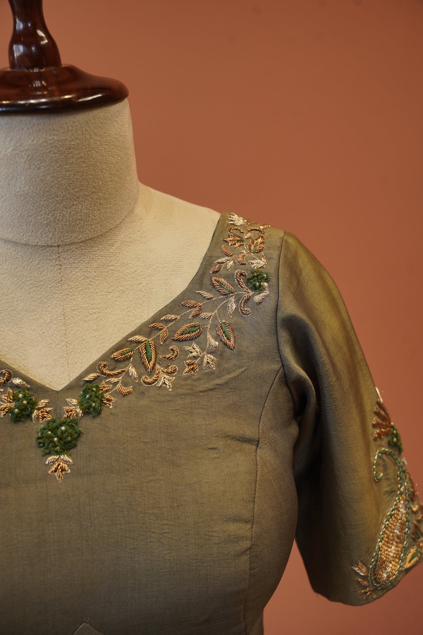 Olive Zardosi Blouse