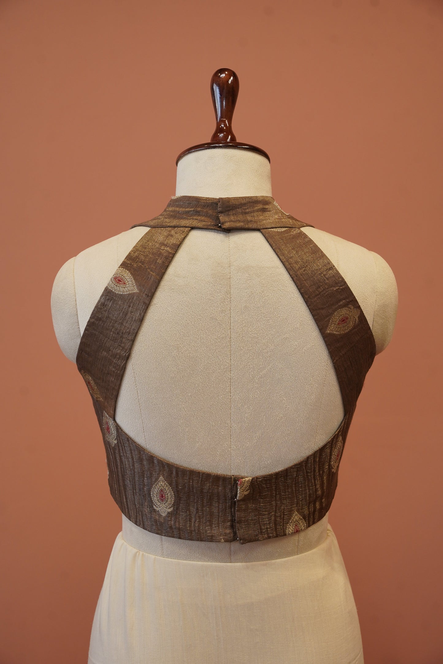 Antique Gold Halter Blouse
