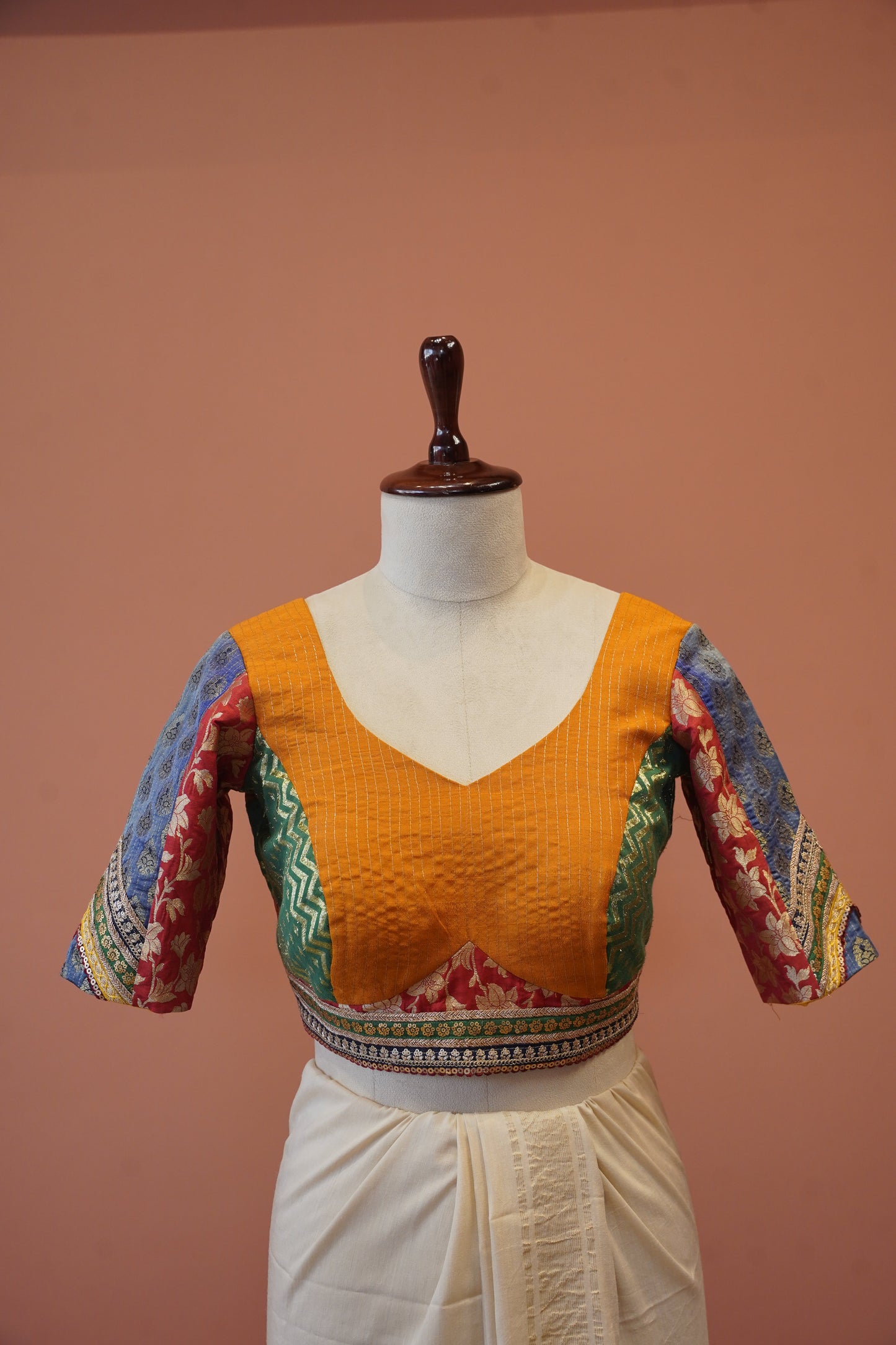 Mustard Banarasi Blouse