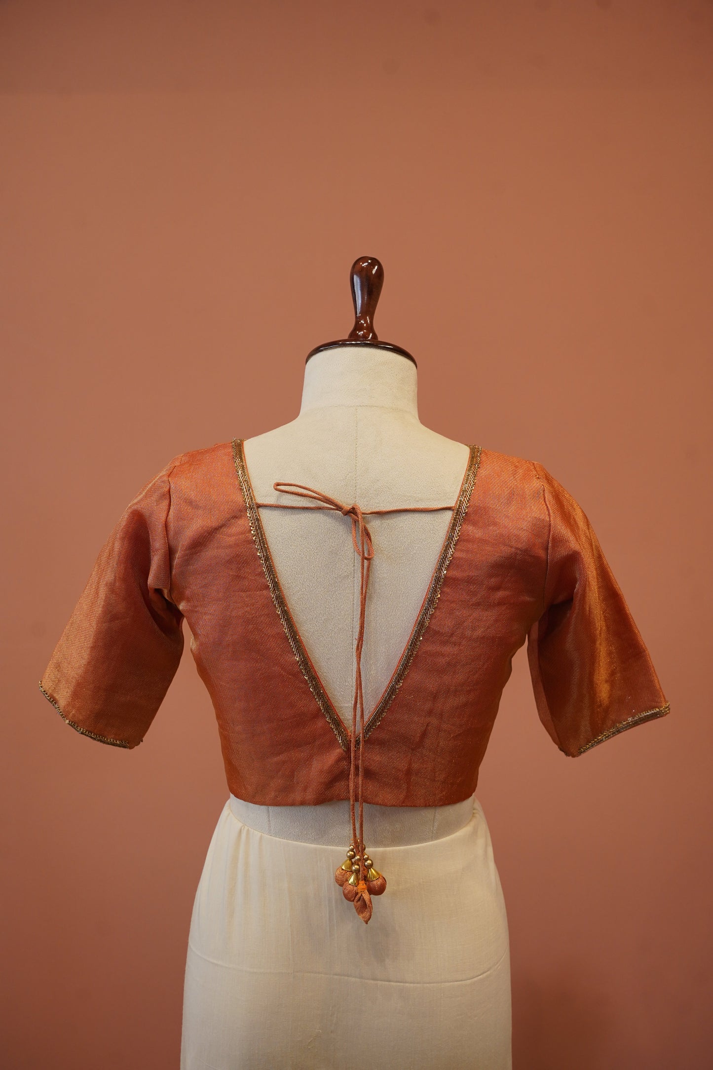 Madhur Copper V-neck Blouse