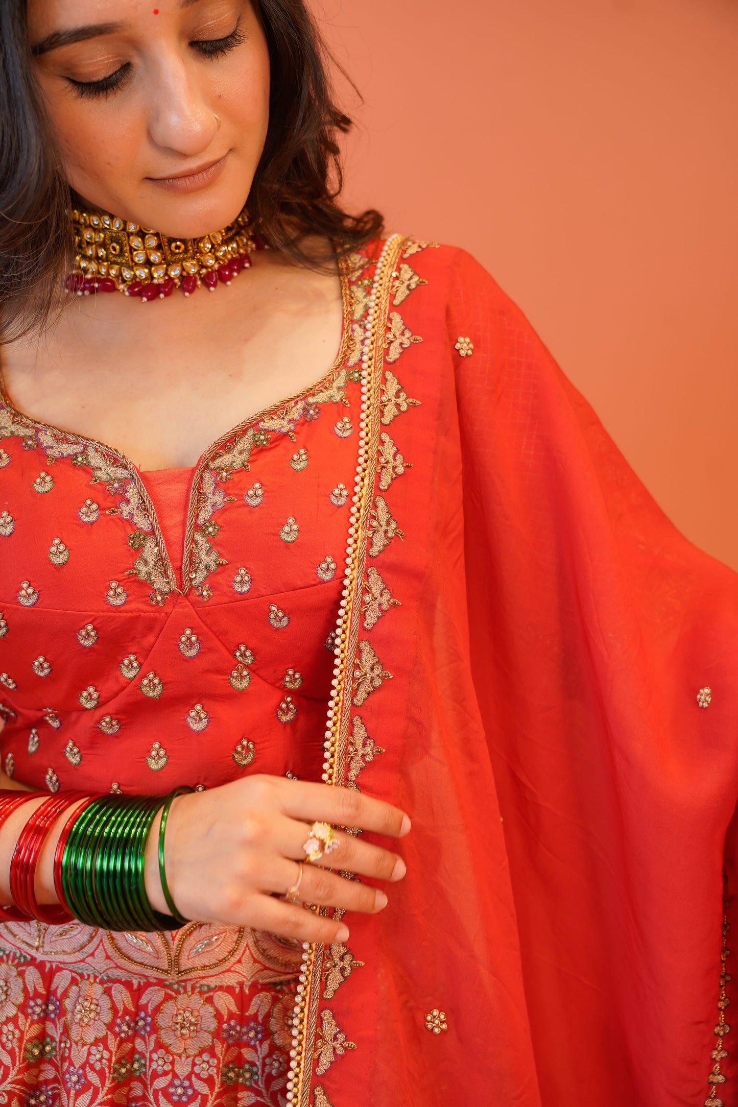 Laal mehfil Lehenga