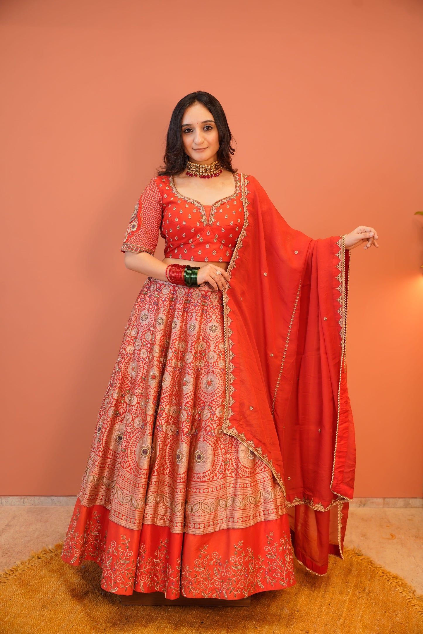 Laal mehfil Lehenga