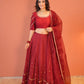 Maroon raabta Lehenga