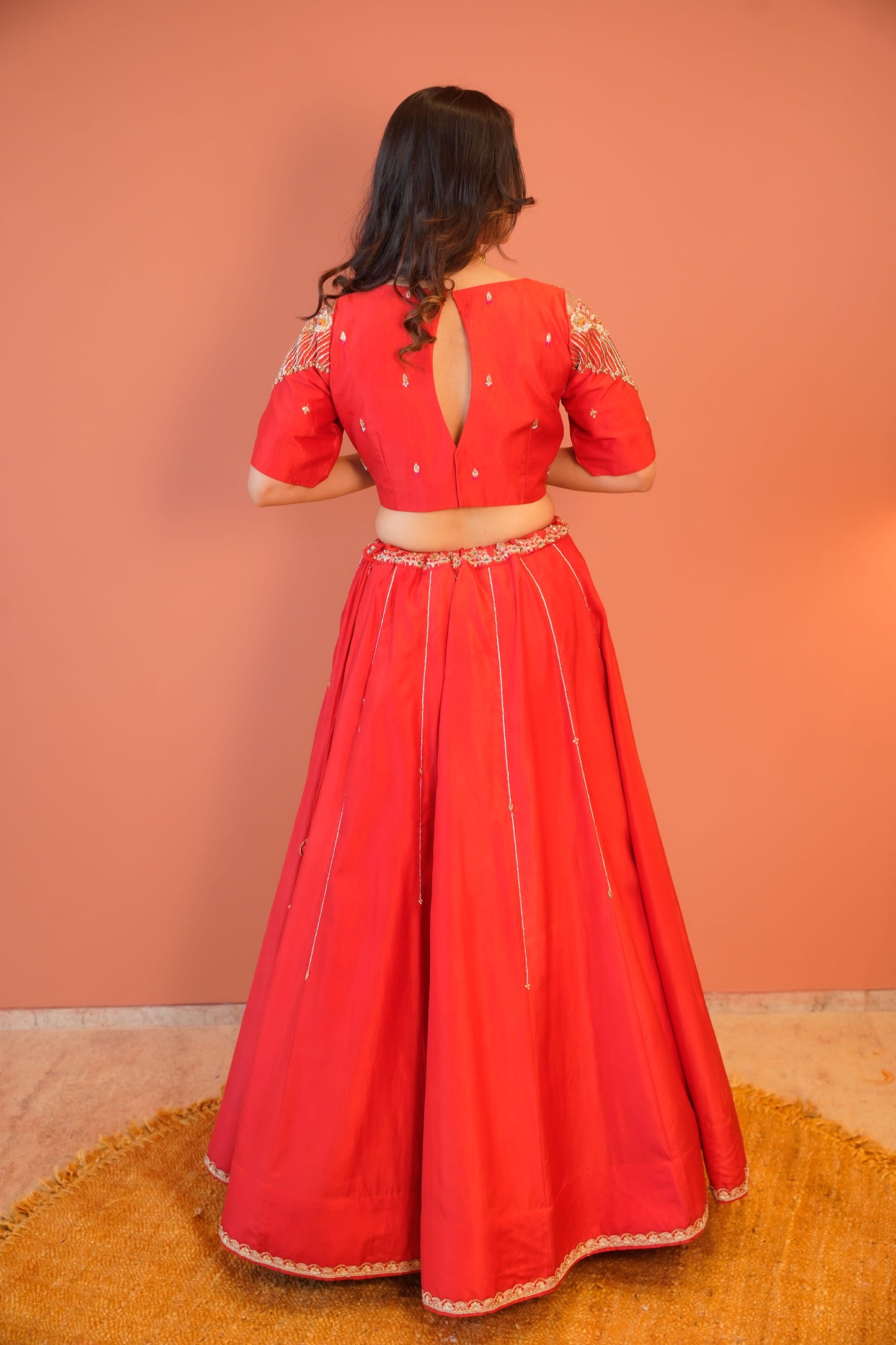 Laal nazakat Lehenga