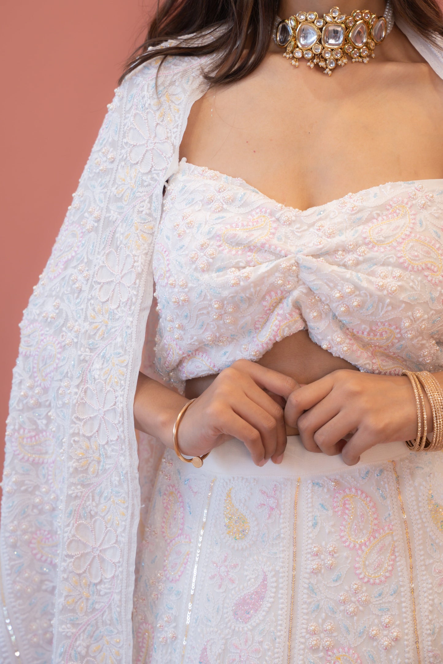 Ivory Aafreen Lehenga