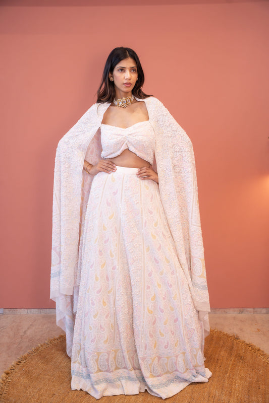 Ivory Aafreen Lehenga