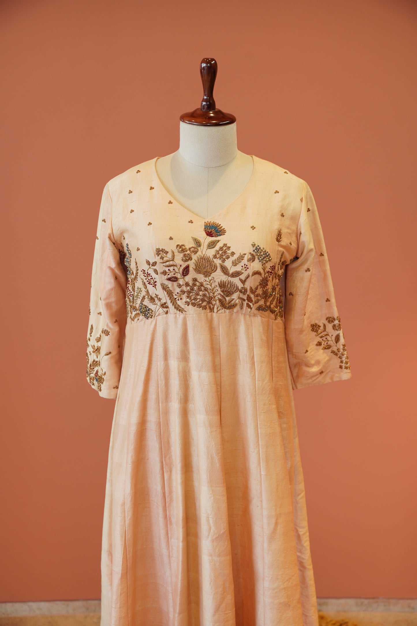 Peach Gulbahar anarkali