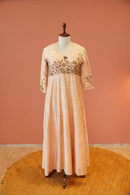 Peach Gulbahar anarkali