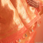 Sunehri Kesariya Leher Saree