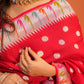 Laal Phool Banarasi Saree