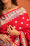 Laal Phool Banarasi Saree