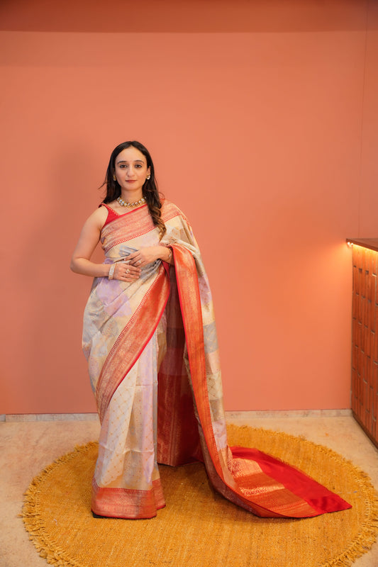 Sunehri Chandan Banarasi Saree