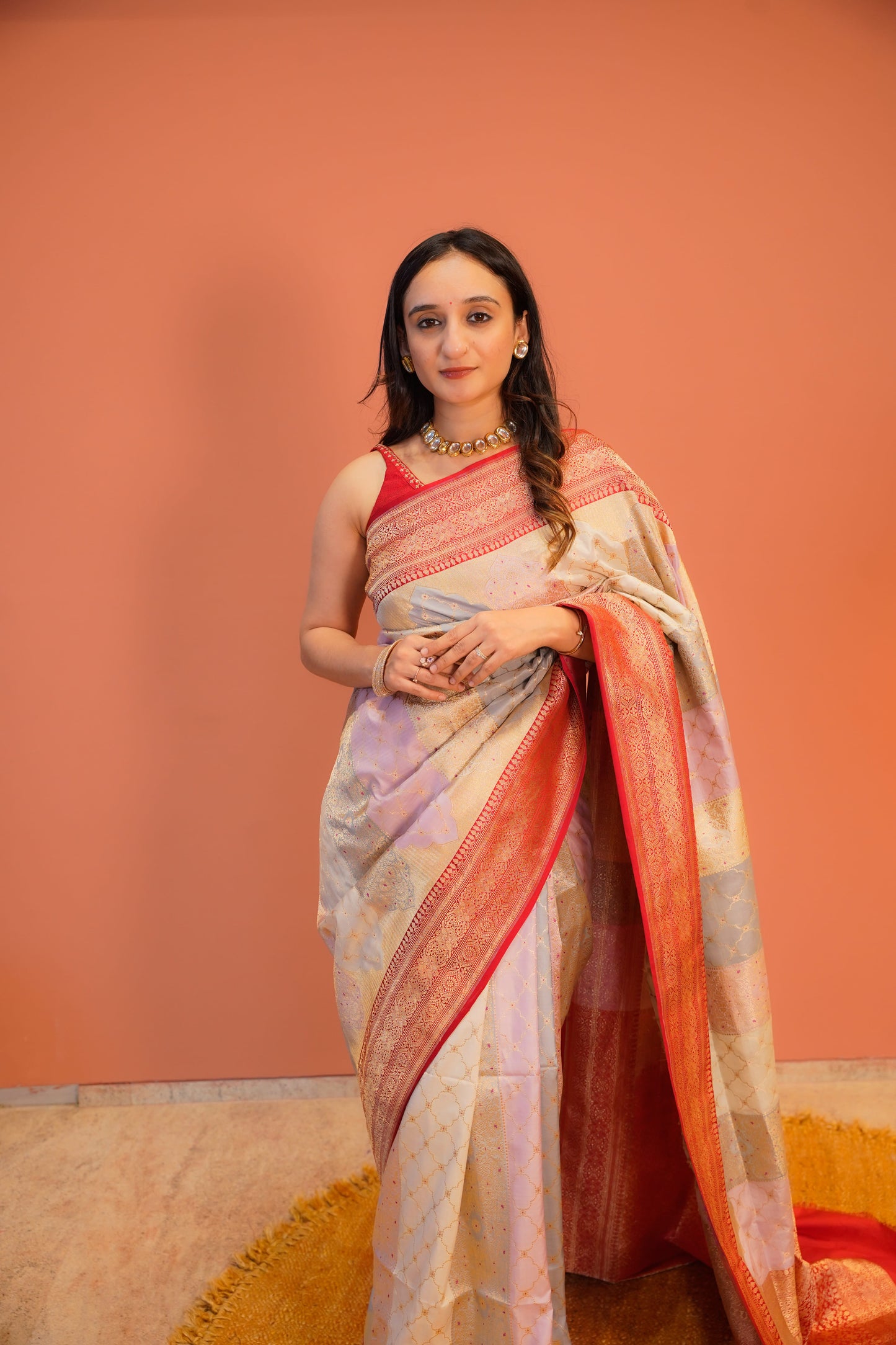 Sunehri Chandan Banarasi Saree