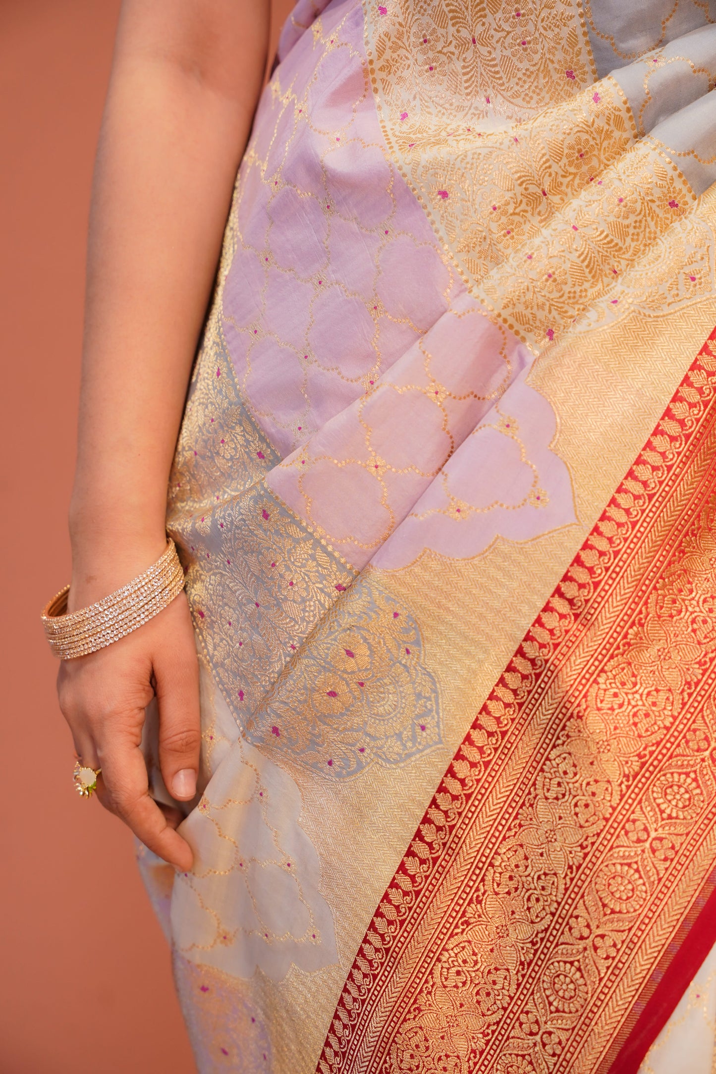 Sunehri Chandan Banarasi Saree