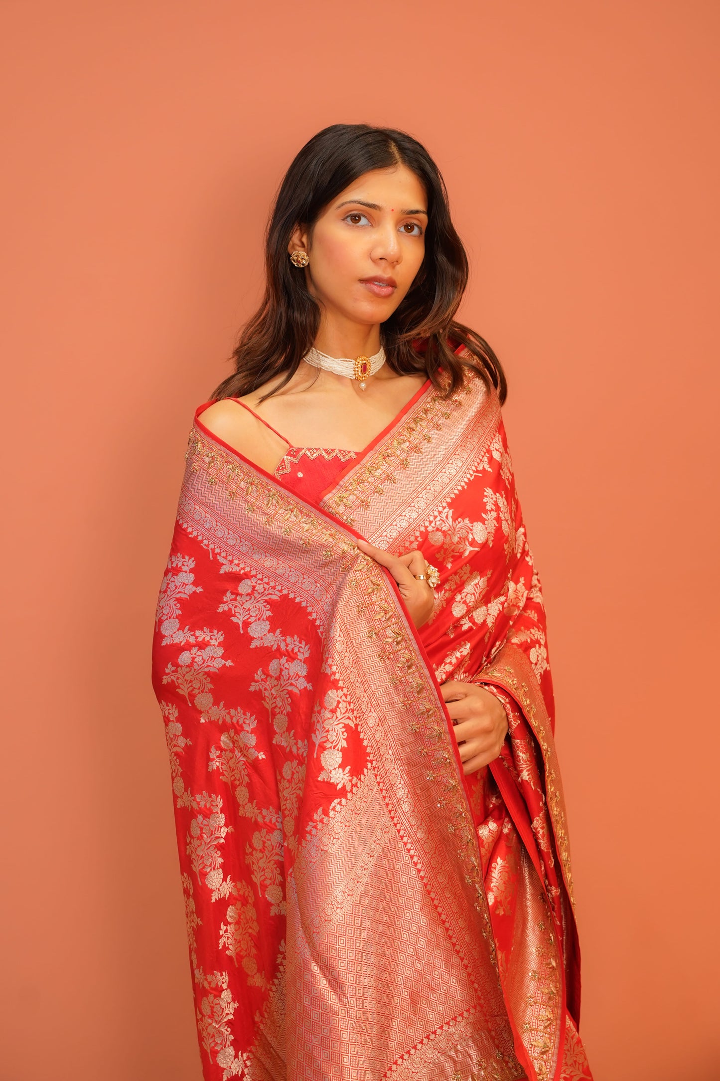 Laal Zari Banarasi Saree