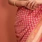 Gulabi Shahi bandhez Saree