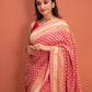 Gulabi Shahi bandhez Saree