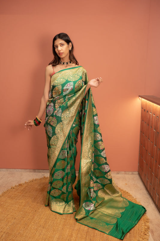 Hara Sona Banarasi Saree