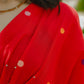 Laal mehfil kaftan style dress