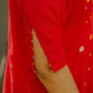 Laal mehfil kaftan style dress