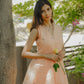 Peach pankhuri jamdani sharara