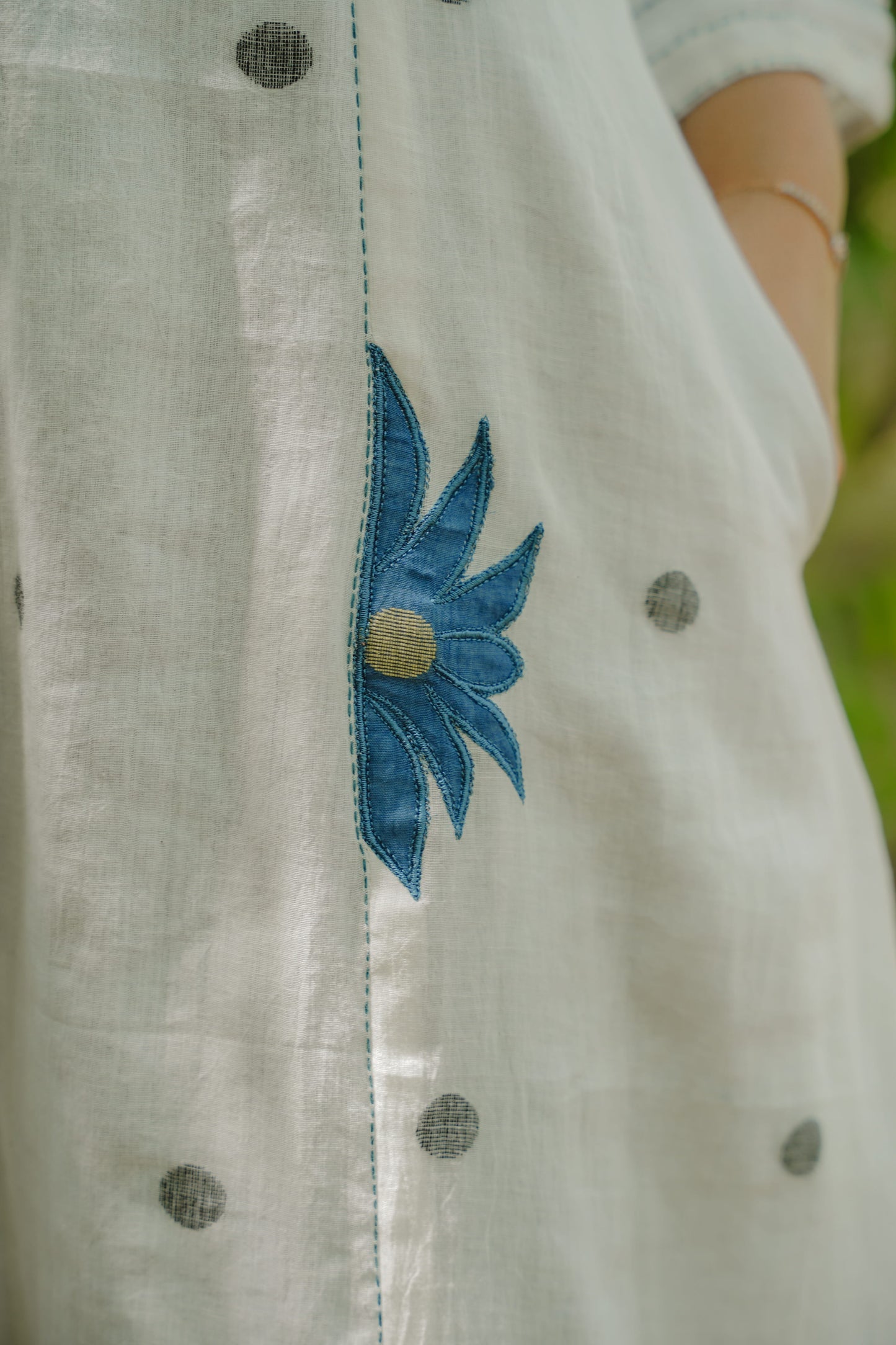 Blue Petal Jamdani Dress