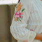 safed resham smock dress