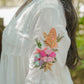 safed resham smock dress
