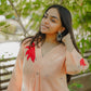 Amber peach jamdani dress