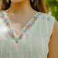 Sufi white jamdani co-ord set