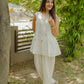 Sufi white jamdani co-ord set