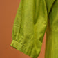 Lime Floral Khadi One Piece