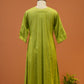 Lime Floral Khadi One Piece