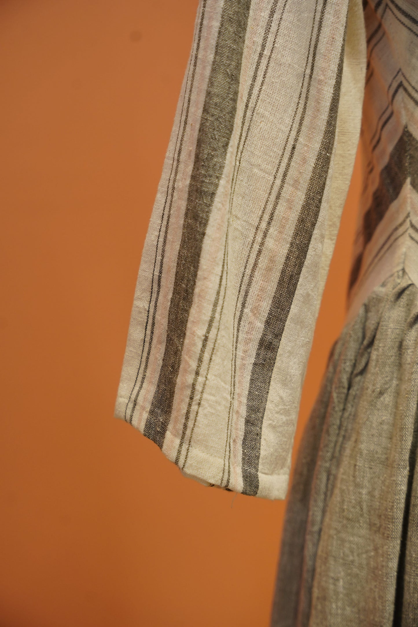 Striped Khadi Panel Dress