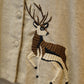 Beige Deer Embroidered Co-ord Set