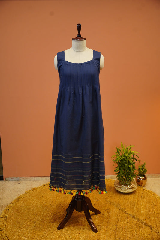 Blue Tassel Handloom Dress