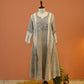 Grey Mirror Work Handloom Dress