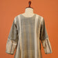 Grey Mirror Work Handloom Dress