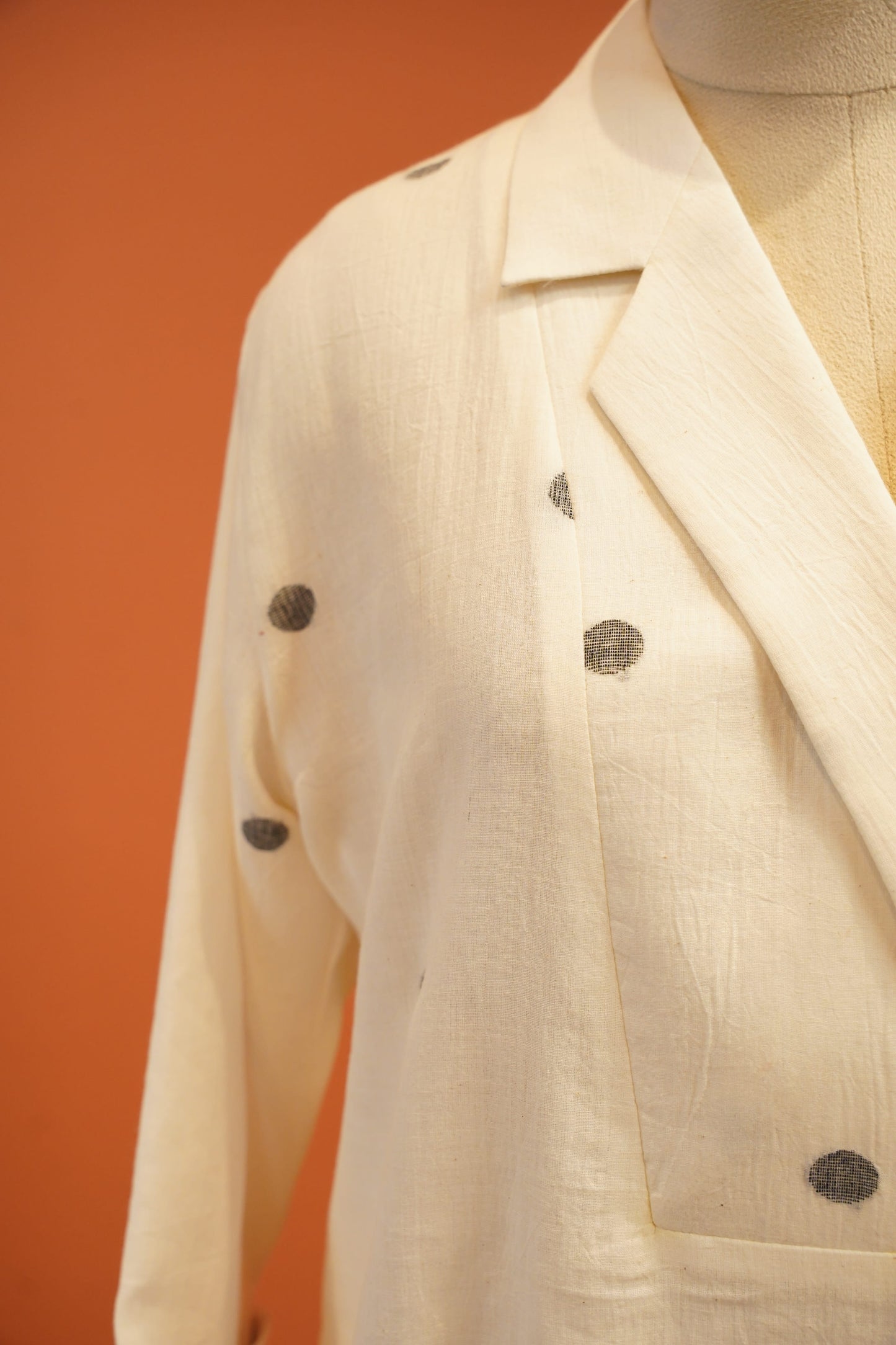 Ivory Dot Jamdani Co-ord Set