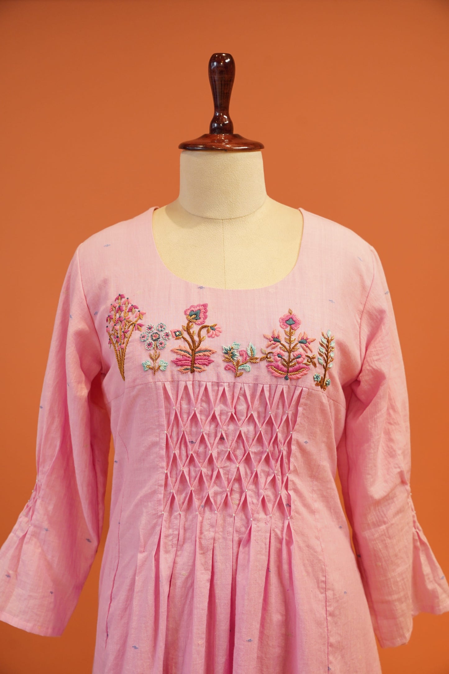 Gulabi Noor Jamdani Dress