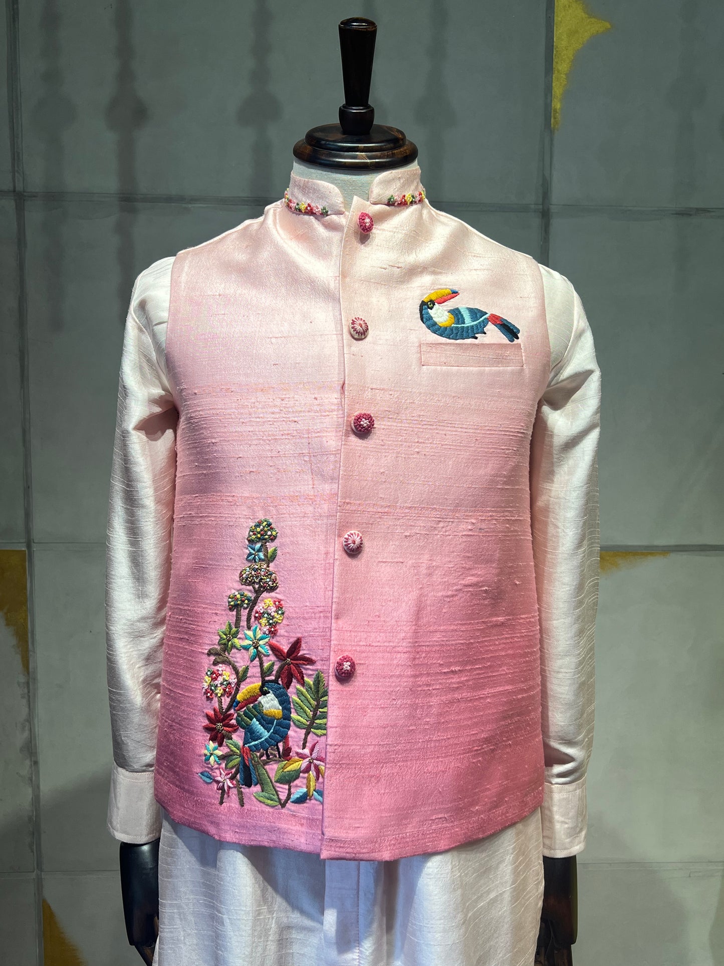 Pink Parsi Heritage Jacket