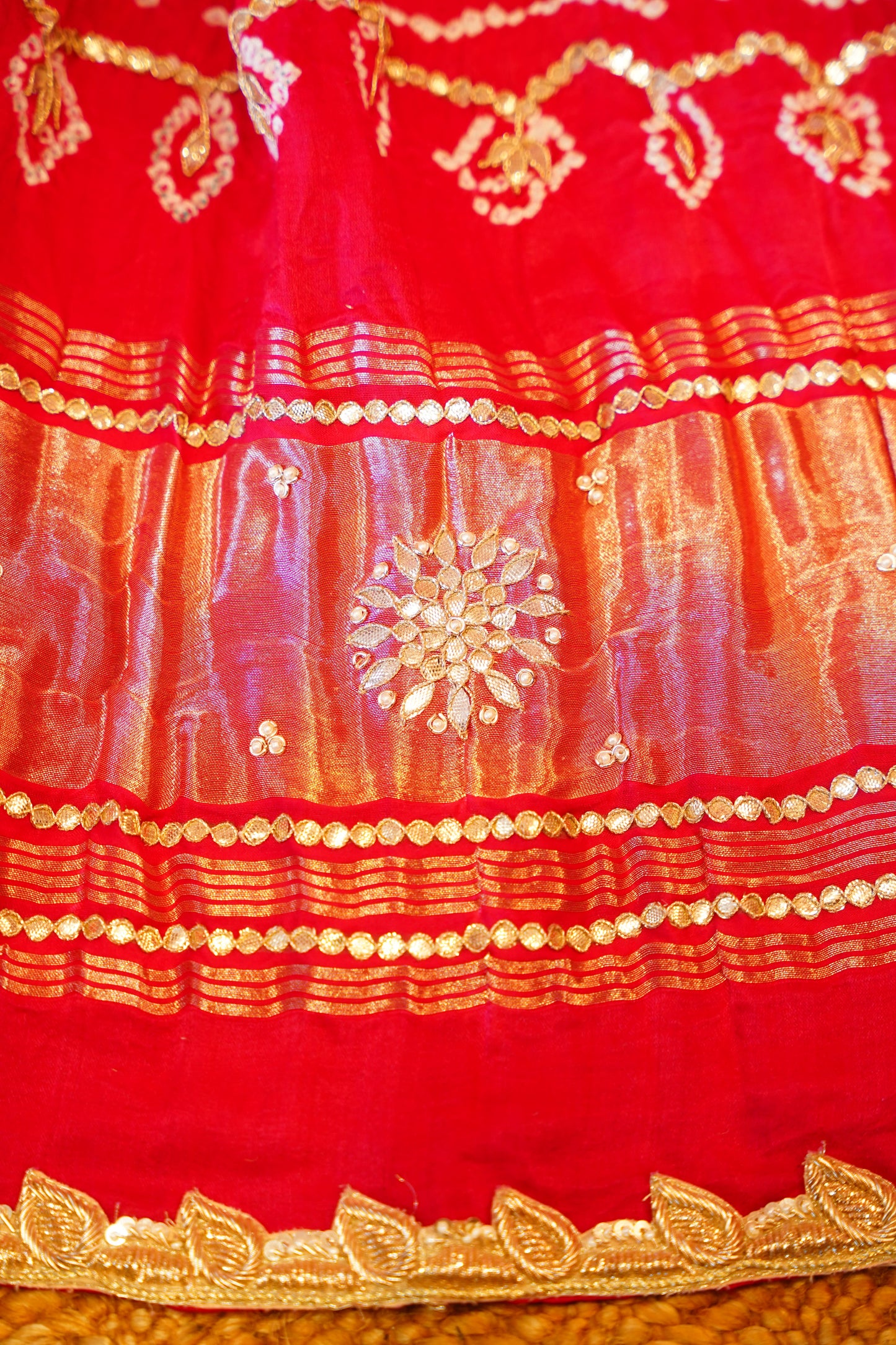 Pink Blossom Bandhej Dupatta
