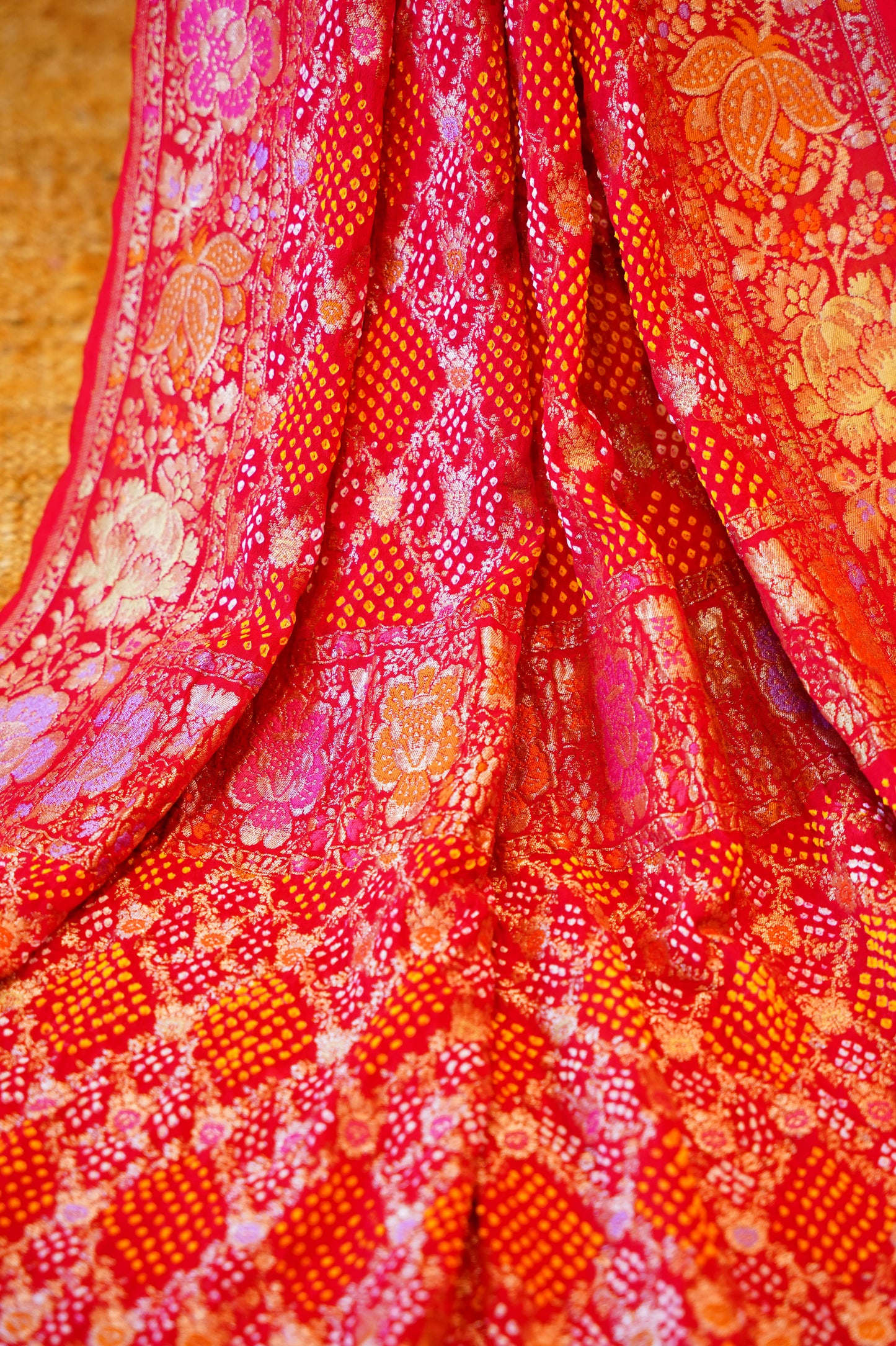 Crimson Heritage Bandhej Dupatta